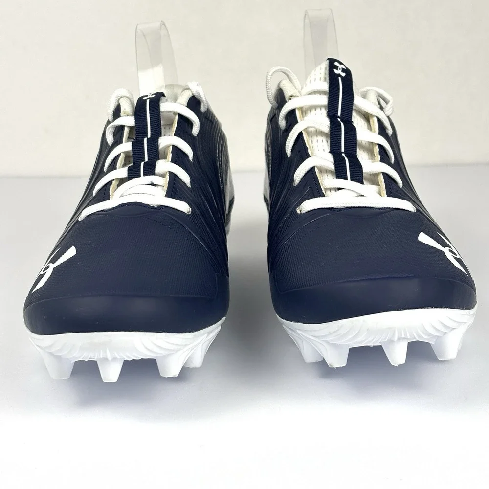 Under Armour Nitro Football Cleats Navy White Men's Size 12 NWOB 3000182-401